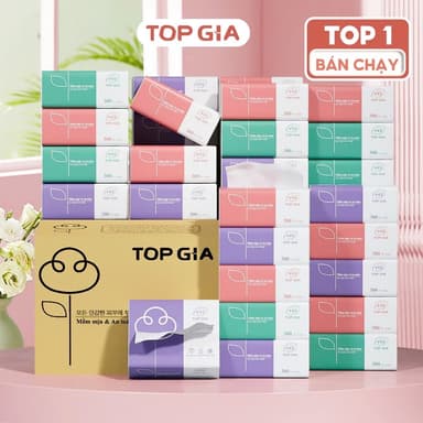 So sánh giá Thùng 30 gói giấy ăn rút Topgia 3 màu cao cấp 4 lớp dày dặn, mềm mịn, thùng 16/36/46 gói rẻ nhất?