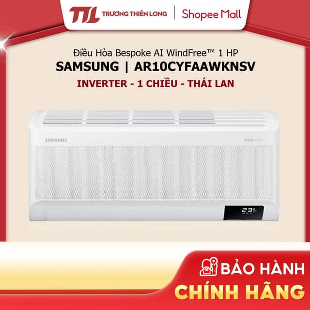 AR10CYFAAWKNSV - Máy Lạnh SAMSUNG Wind-Free Inverter 1 HP F-AR10CYFAA - Made in Thailand - Ảnh 3