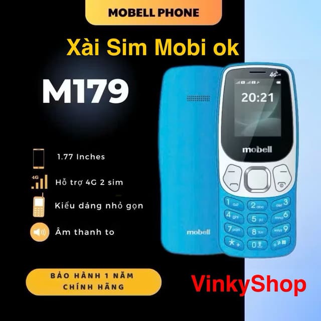 Điện Thoại 4G Mobell M179 4G xài Sim Mobi ok  - Hàng chính hãng - Ảnh 3