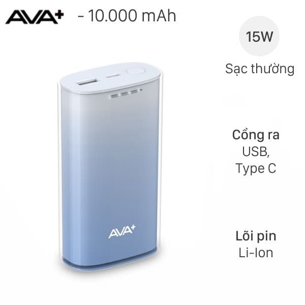 [SHIP HỎA TỐC] Pin sạc dự phòng 10000mAh Type C 15W AVA+ DS608A Chính Hãng Bảo Hành 12 Tháng - Ảnh 11