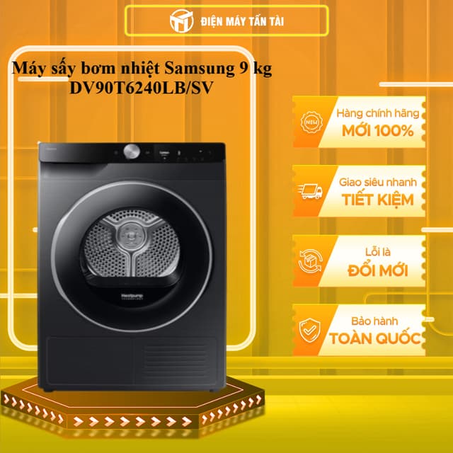 DV90T6240LB/SV - Máy sấy bơm nhiệt Samsung 9 kg DV90T6240LB/SV - GIAO TOÀN QUỐC - Ảnh 2