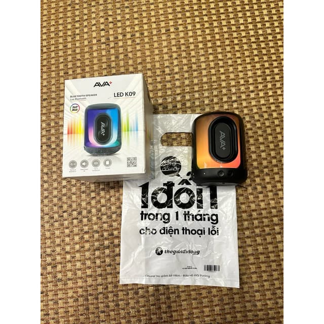 Loa Bluetooth AVA+ Led K09 like new  trước mua ở tgdd - Ảnh 1