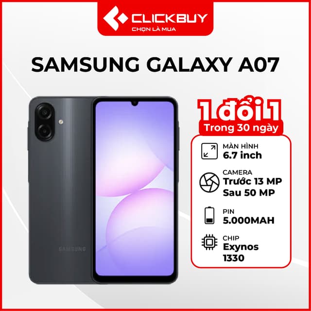 Điện Thoại Samsung Galaxy A07 (4G) 4GB 128GB Chính Hãng - Ảnh 5