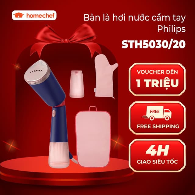 Bàn là, bàn ủi hơi nước cầm tay Philips STH5030/20 1400W - Ảnh 5
