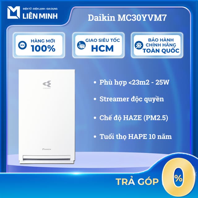 {Full VAT} MC30YVM7 | Máy Lọc không khí DAIKIN Streamer MC30YVM7 - 25W - 23m² [Giao Toàn Quốc] - Ảnh 2