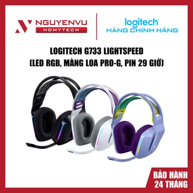 So sánh giá [FULL VAT] Tai nghe gaming không dây Logitech G733 LIGHTSPEED, Led RGB, Màng loa PRO-G, Pin 29 giờ - Hàng chính hãng rẻ nhất?