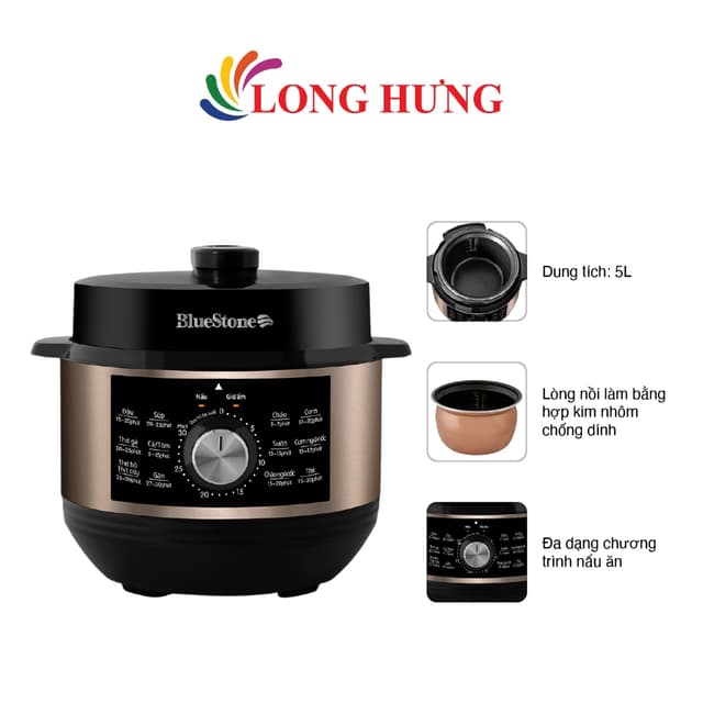 Nồi áp suất Bluestone 5 lít PCB-5648 - Hàng chính hãng - Ảnh 4