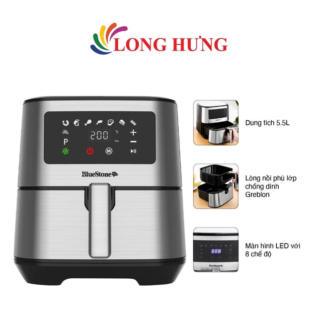 Nồi chiên không dầu Bluestone 5.5 lít AFB-5878 - Hàng chính hãng - Ảnh 7