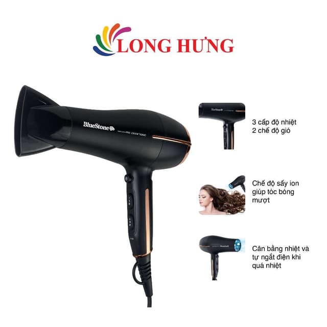 Máy sấy tóc Bluestone HDB-1958 - Hàng chính hãng - Ảnh 3