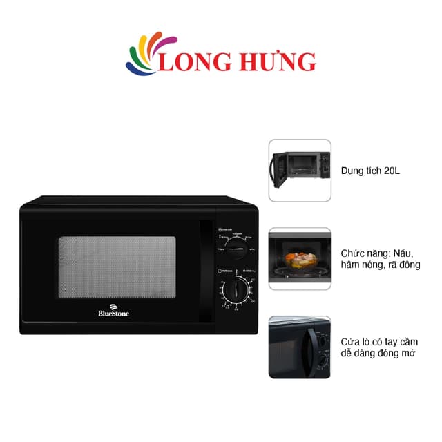 Lò vi sóng Bluestone 20 lít MOB-7708B - Hàng chính hãng - Ảnh 4