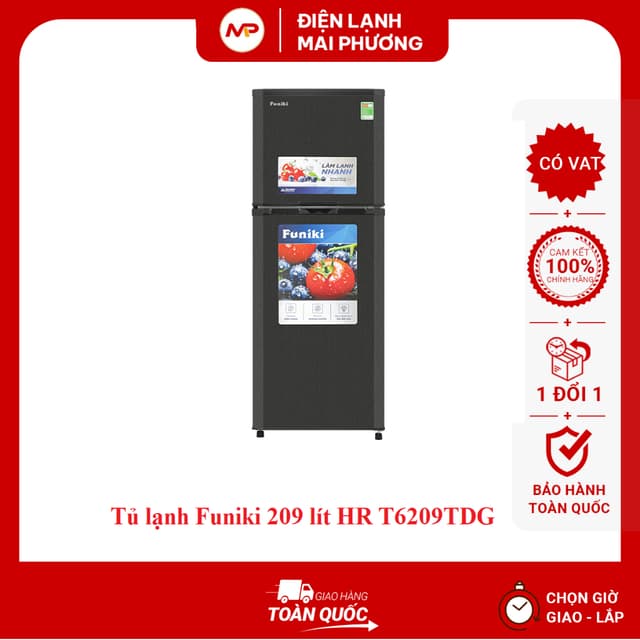[SHIP HỎA TỐC HN]Tủ lạnh Funiki 209 lít HR T6209TDG/HR T8209TDG - Bảo hành 24 tháng toàn quốc - Ảnh 7