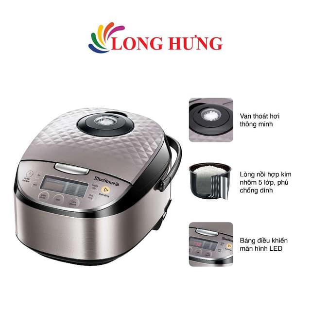 Nồi cơm điện tử Bluestone 1.8 lít RCB-5938 - Hàng chính hãng - Ảnh 5