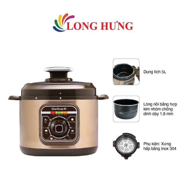 Nồi áp suất Bluestone 5 lít PCB-5629 - Hàng chính hãng - Ảnh 9