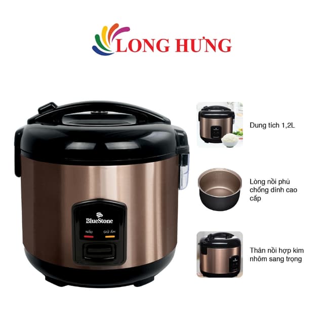 Nồi cơm điện nắp gài Bluestone 1.2 lít RCB-5512 - Hàng chính hãng - Ảnh 5