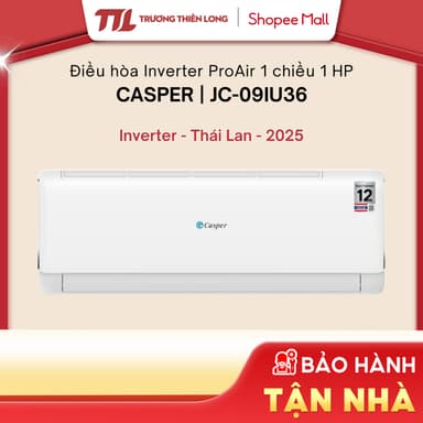 So sánh giá JC-09IU36 | QC-09IS36 | TC-09IS36 | GC-09IB36 - Máy Lạnh / Điều Hòa CASPER Inverter 1.0 HP [TOÀN QUỐC] rẻ nhất?