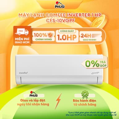 So sánh giá CFS-10VGPF/CFS-13VGPF[HỖ TRỢ LẮP ĐẶT] Máy lạnh Comfee Inverter 1-1.5 HP CFS-10VGPF/13VGPF MODEL 2025 rẻ nhất?
