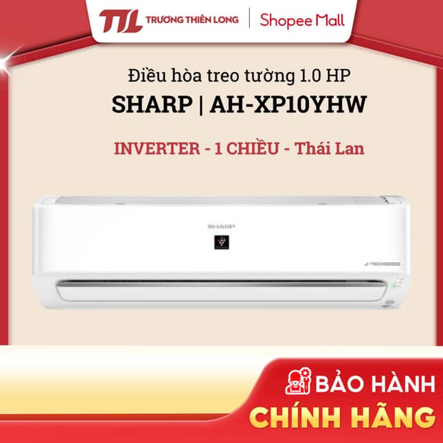 [Shopee - Lắp đặt 0Đ HN HCM] AH-XP10YHW || AH-XP10CMW - Máy Lạnh Sharp Inverter 1 HP AH-XP10YHW - Ảnh 6