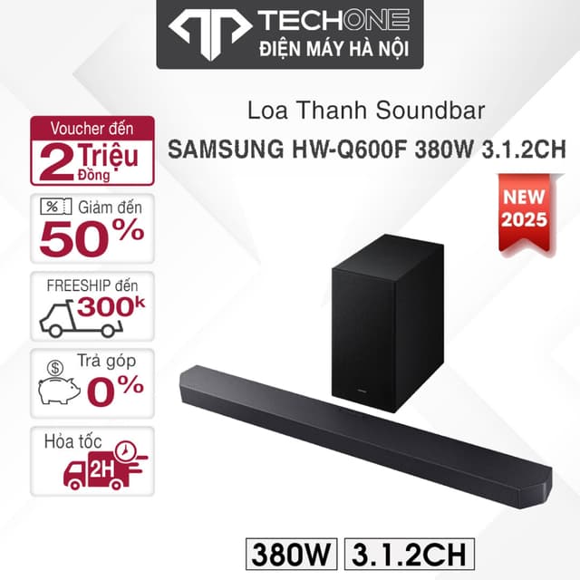 Bộ loa thanh Soundbar Samsung HW-Q600F/XV 3.1.2ch 380W (mẫu 2025) - Bảo hành Chính Hãng 12 tháng - Ảnh 12