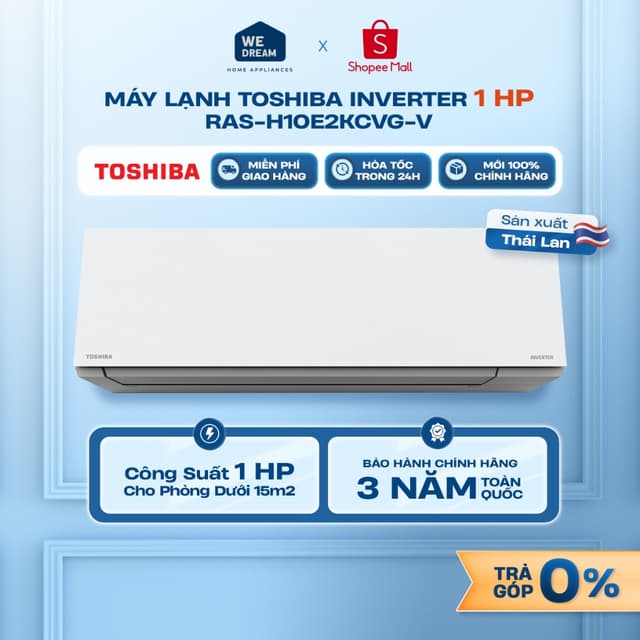 [GIAO HÀNG MIỄN PHÍ] RAS-H10E2KCVG-V - Máy Lạnh Toshiba Inverter 1 HP RAS-H10E2KCVG-V - Hàng Chính Hãng, Mới 100% - Ảnh 12