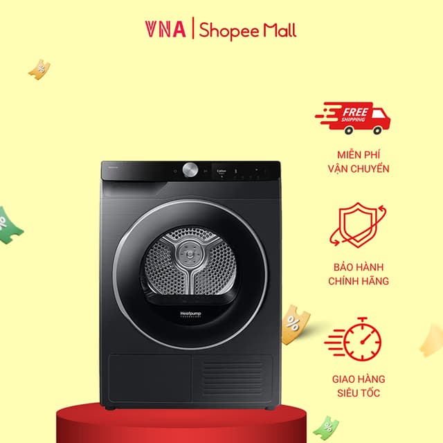 Máy sấy bơm nhiệt Samsung 9 kg DV90T6240LB/SV - Chính hãng bảo hành 24 tháng - Miễn phí giao hàng và lắp đặt - Ảnh 2