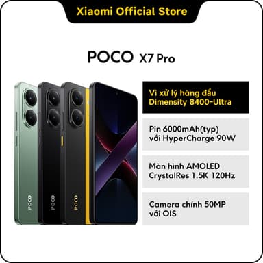So sánh giá [Điện thoại thông minh] POCO X7 Pro 5G (8+256GB | 12+256G) | Màn hình 6.67" 120Hz AMOLED | D8400-Ultra | Camera 50MP OIS rẻ nhất?