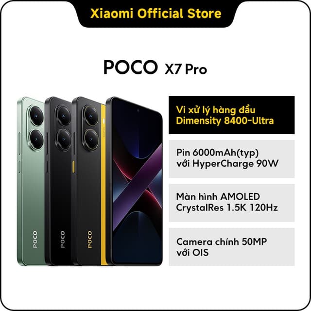 [Điện thoại thông minh] POCO X7 Pro 5G (8+256GB | 12+256G) | Màn hình 6.67" 120Hz AMOLED | D8400-Ultra | Camera 50MP OIS - Ảnh 4