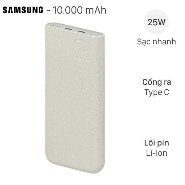 Thanh lý SDP 10000 mAh Type C PD 25W Samsung EB-P3400 ( Like New ) - Ảnh 2