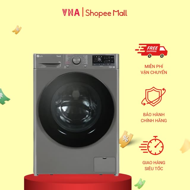 Máy giặt LG AI DD Inverter 10 kg FV1410S4M1 - Bảo hành chính hãng 24 tháng - Miễn phí giao hàng và lắp đặt - Ảnh 2
