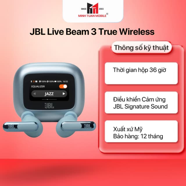Tai nghe Bluetooth True Wireless JBL Live Beam 3 - Ảnh 5