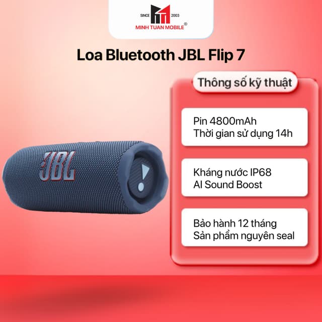 Loa Bluetooth JBL Flip 7 Bảo hành chính hãng 12 tháng - Ảnh 8