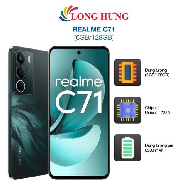 Điện thoại Realme C71 (6GB/128GB) - Hàng chính hãng - Ảnh 1