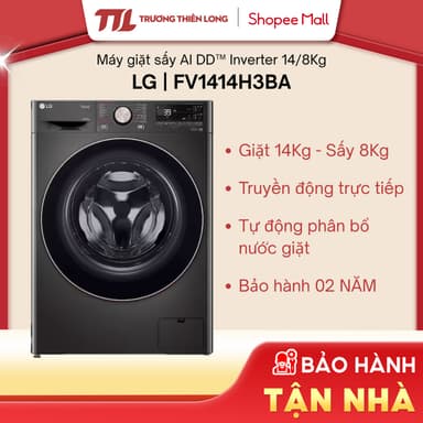 So sánh giá FV1414H3BA - Máy giặt sấy LG AI DD Inverter giặt 14 kg - sấy 8 kg FV1414H3BA [TOÀN QUỐC] rẻ nhất?