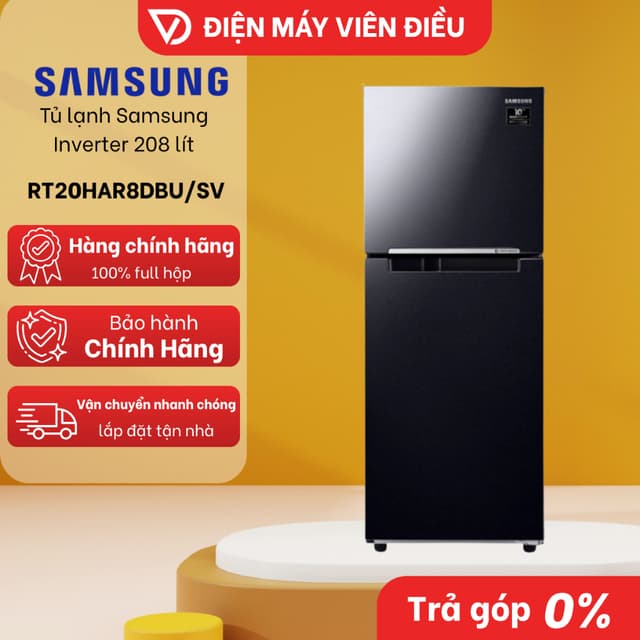 [FREESHIP NGHỆ AN] Samsung RT20HAR8DBU/SV – Tủ Lạnh Inverter 208 Lít, Vận Hành Êm Ái, Làm Lạnh Nhanh - Ảnh 4