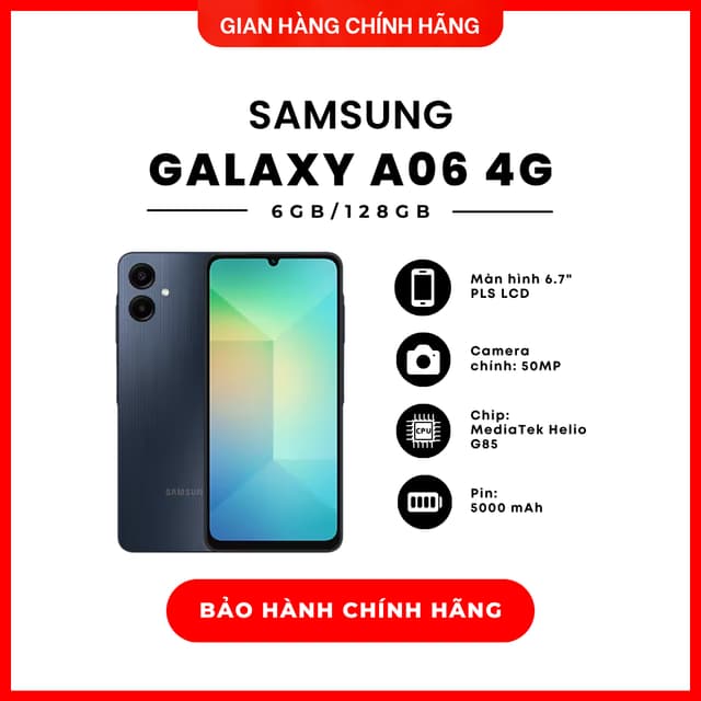 Điện thoại Samsung Galaxy A06 4G 6GB/128GB - Hàng Chính Hãng - Ảnh 9