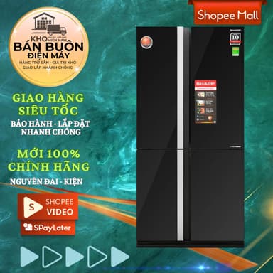 So sánh giá SJ-FX688VG-BK - Tủ lạnh Sharp Inverter 605 lít Multi Door SJ-FX688VG-BK - Hàng chính hãng rẻ nhất?