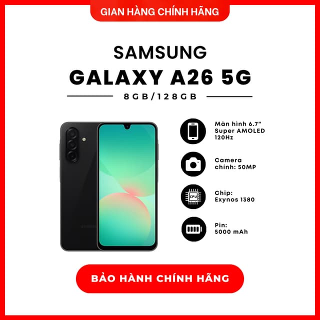 Điện thoại Samsung Galaxy A26 5G 8GB/128GB - Hàng Chính Hãng - Ảnh 8