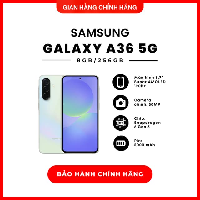 Điện thoại Samsung Galaxy A36 5G 8GB/256GB - Ảnh 12