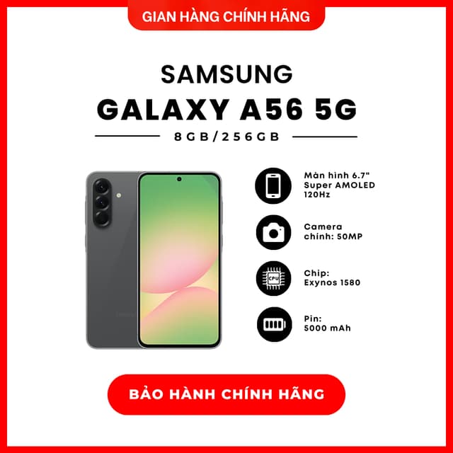 Điện thoại Samsung Galaxy A56 5G 8GB/256GB - Hàng Chính Hãng - Ảnh 9