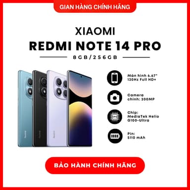So sánh giá Điện thoại Xiaomi Redmi Note 14 Pro 8GB/256GB - Hàng Chính Hãng rẻ nhất?