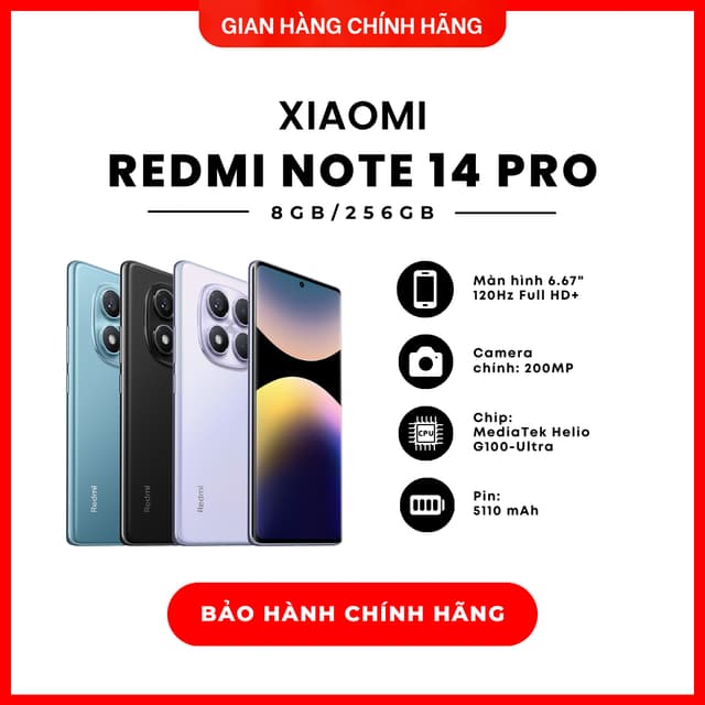 Điện thoại Xiaomi Redmi Note 14 Pro 8GB/256GB - Hàng Chính Hãng - Ảnh 10