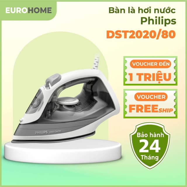 Bàn ủi hơi nước Philips DST2020 DST2020/80 công suất 2000W mặt đế ceramic - Hàng chính hãng - Ảnh 6