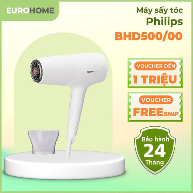 [HỎA TỐC HN - HCM] Máy Sấy Tóc PHILIPS BHD500/00, Công Suất 2100 W, Cung Cấp ION Chăm Sóc Tóc, Bảo Hành 24 Tháng - Ảnh 11