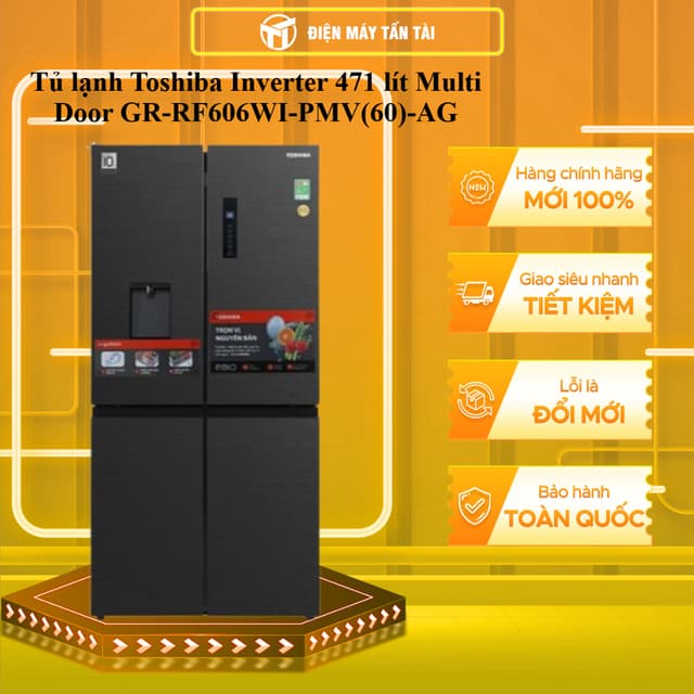 GR-RF606WI-PMV(60)-AG - Tủ lạnh Toshiba Inverter 471 lít Multi Door GR-RF606WI-PMV(60)-AG - Ảnh 6
