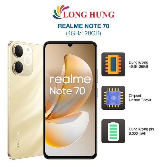 Điện thoại Realme Note 70 (4GB/128GB) - Hàng chính hãng - Ảnh 5