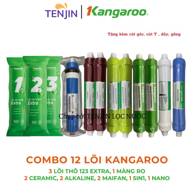 Combo 12 lõi lọc Kangaroo dùng cho máy lọc nước RO Kangaroo Sumire KG12NA - Hàng chính hãng, Lõi Cắm Nhanh Mới Nhất - Ảnh 9