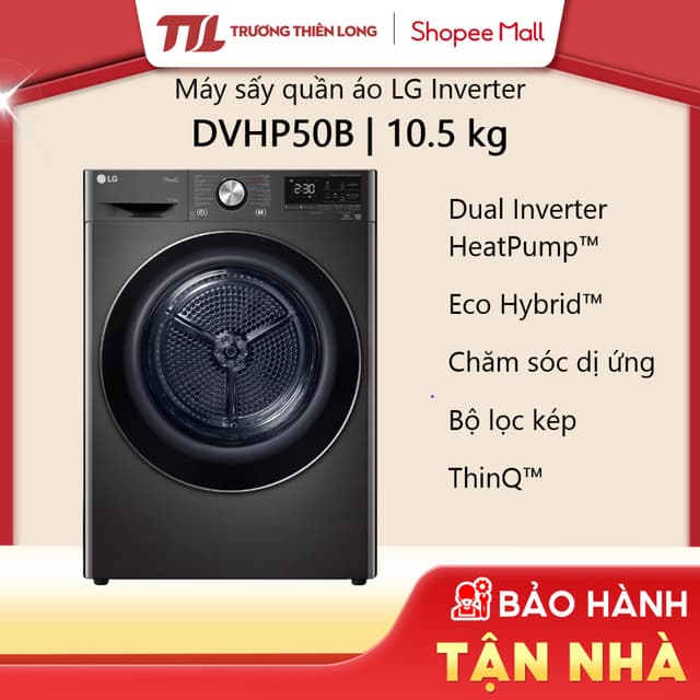 DVHP50B - Máy Sấy Bơm Nhiệt LG DUAL Inverter 10.5 Kg [FREESHIP HCM] - Ảnh 5