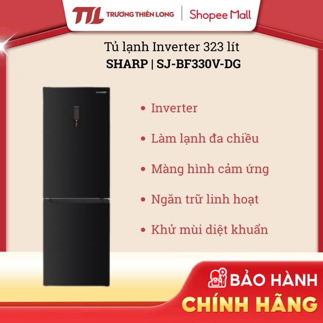 SJ-BF330V-DG - Tủ Lạnh Sharp Inverter 323 Lít SJ-BF330V-DG - Ảnh 12