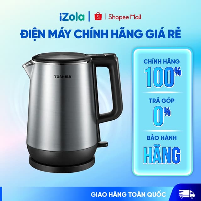 KT-17DR1NV - Bình đun siêu tốc 1.7 lít Toshiba KT-17DR1NV - Hàng chính hãng - Ảnh 2