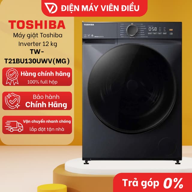 [FREESHIP NGHỆ AN] T21BU130UWV(MG) - Máy giặt Toshiba Inverter 12 kg TW-T21BU130UWV(MG) - Ảnh 6