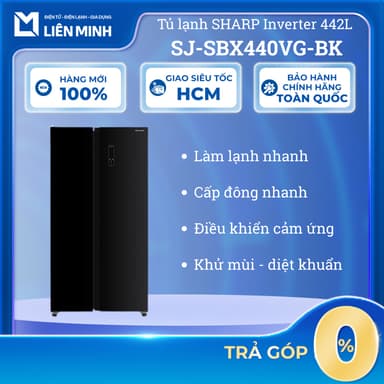 So sánh giá SJ-SBX440VG-BK - Tủ lạnh Sharp Inverter 442 Lít Side By Side SJ-SBX440VG-BK rẻ nhất?